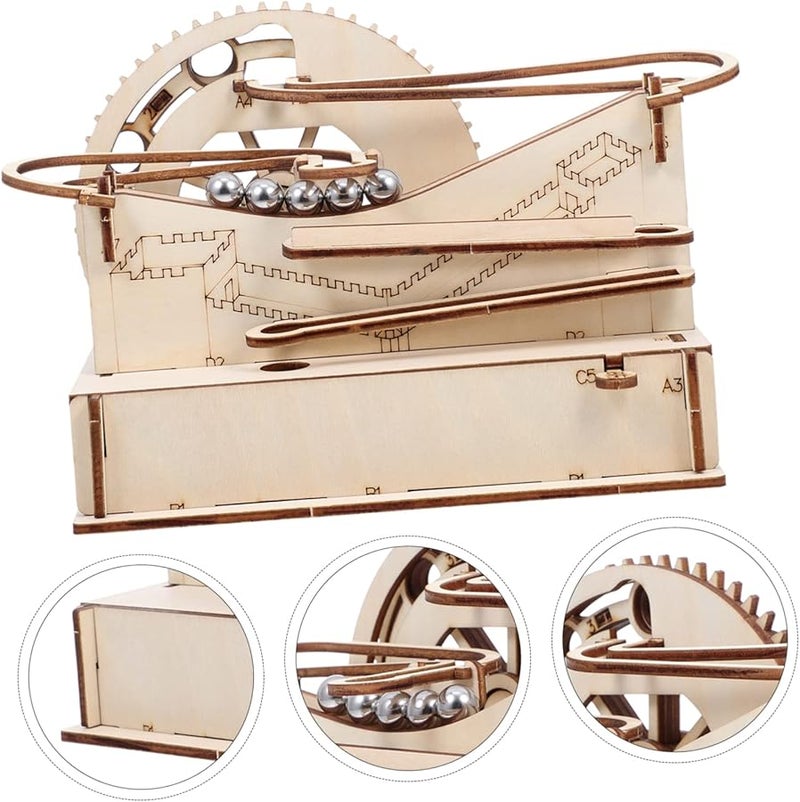 لعبة أحجية متاهة الرخام الخشبية لعبة خرز تعليمية للعلوم والتكنولوجيا والهندسة والرياضيات للأطفال إبداع ديكور المنزل - Image 5